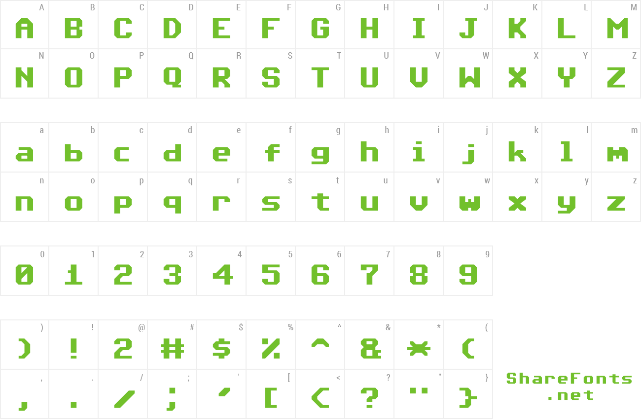 Font Commodore 64 Angled preview